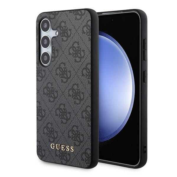 Guess Samsung Galaxy A35 vāciņš 4G Metal Gold Logo, melns