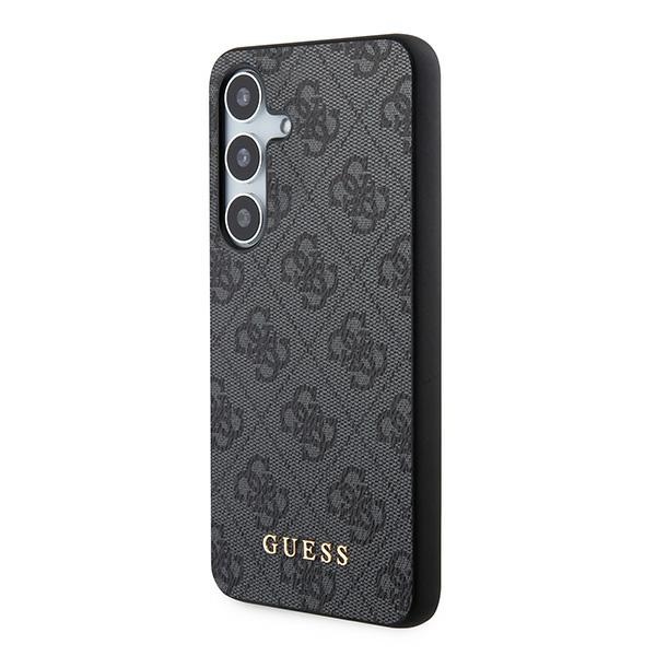 Guess Samsung Galaxy A35 vāciņš 4G Metal Gold Logo, melns