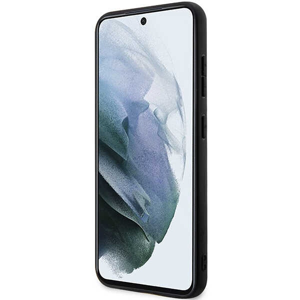 Karl Lagerfeld Samsung Galaxy S24 vāciņš Saffiano Mono Metal Logo, melns