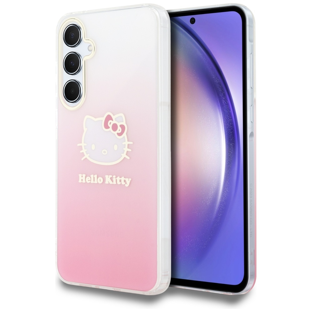 Hello Kitty Samsung Galaxy A55 vāciņš IML Gradient Electrop Kitty Head, rozā