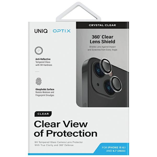 Uniq Optix kameras lēcu aizsargstikls iPhone 15 / 15 Plus, caurspīdīgs