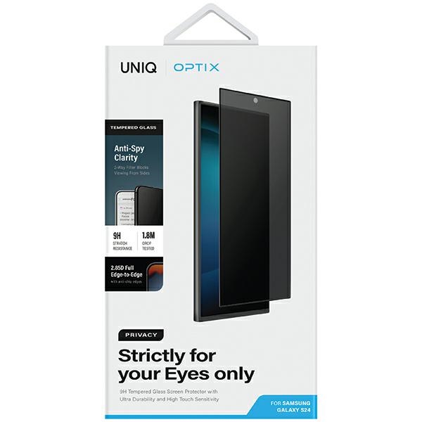 Uniq Optix Privātuma rūdītais stikls Samsung Galaxy S24 ar aplikatoru | Privacy tempered glass for with applicator