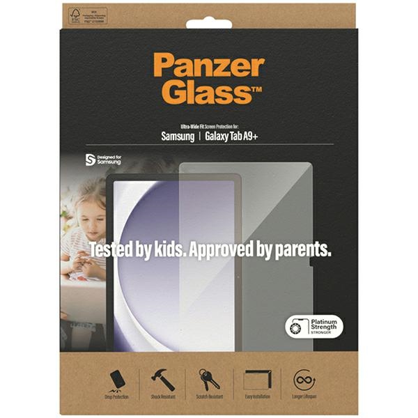 PanzerGlass Ultra-Wide Fit rūdīts stikls priekš Samsung Galaxy Tab A9+ | tempered glass for