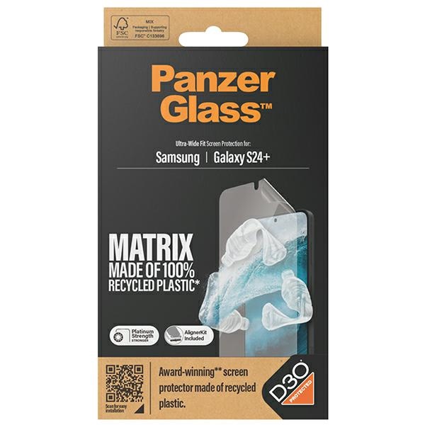 PanzerGlass Ultra-Wide Fit rūdīts stikls ar D3O® aplikatoru priekš Samsung Galaxy S24+ | tempered glass with...