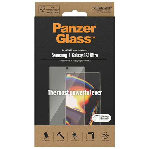 PanzerGlass Ultra-Wide Fit rūdīts stikls priekš Samsung Galaxy S23 Ultra S918 | tempered glass for