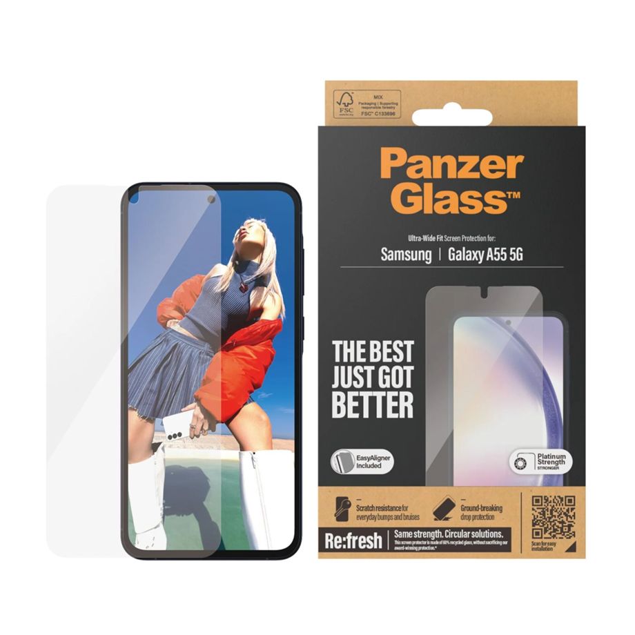 PanzerGlass Ultra-Wide Fit aizsargstikls Samsung Galaxy A55 5G (7358)