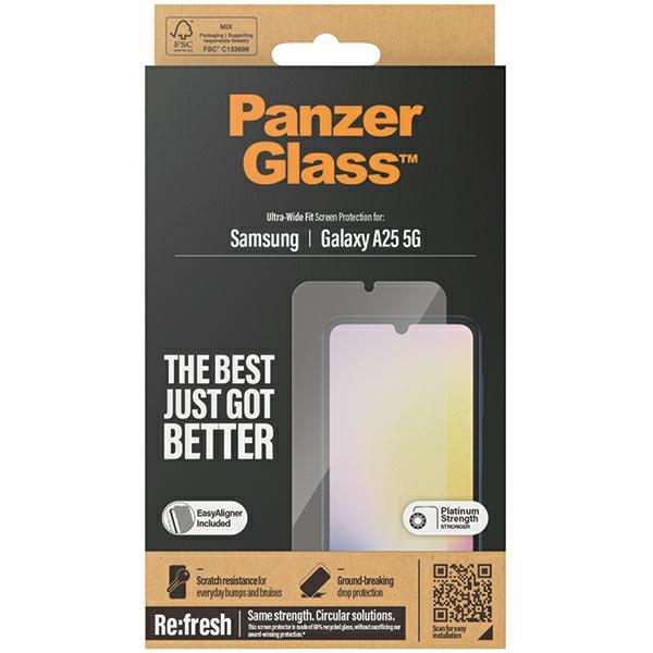 PanzerGlass Ultra-Wide Fit rūdīts stikls priekš Samsung Galaxy A25 5G | tempered glass for