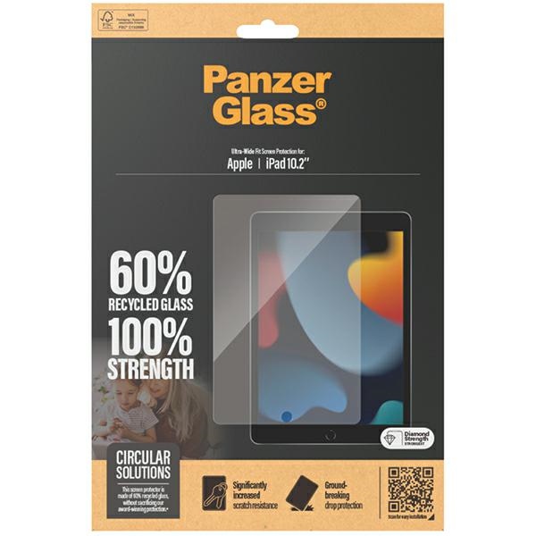 PanzerGlass Ultra-Wide Fit rūdīts stikls iPad 10.2" ekrānam | tempered glass for