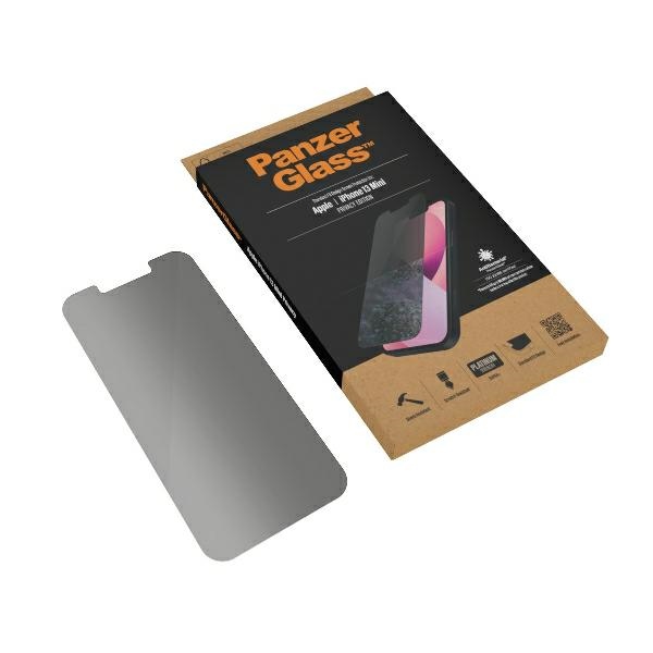 PanzerGlass Standard Super+ antibakteriāls privatizējošs rūdīts stikls priekš iPhone 13 mini | antibacterial...