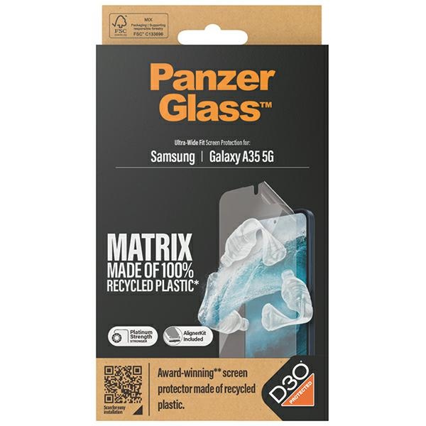 PanzerGlass Matrix Ultra-Wide Fit plēve ar pozicionieri priekš Samsung Galaxy A35 5G | foil with positioner for