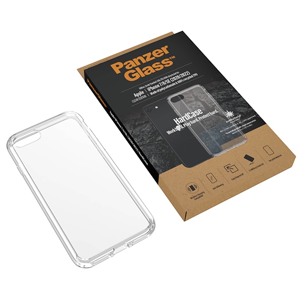 PanzerGlass HardCase antibakteriāls militāri sertificēts apvalks iPhone SE 2022 / 2020 7 8 - caurspīdīgs |...