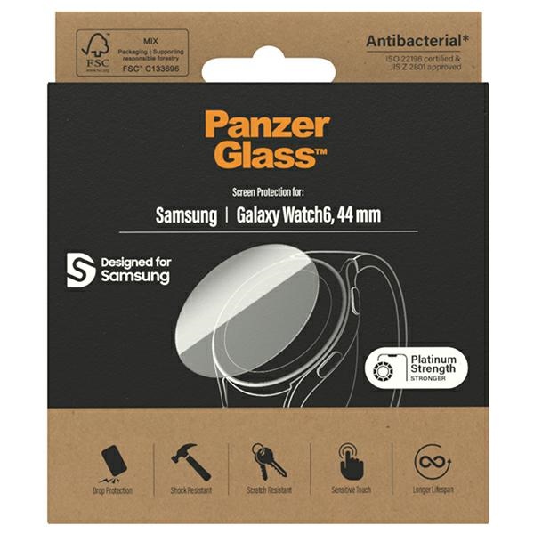 Antibakteriāls PanzerGlass aizsargstikls Samsung Galaxy Watch 6 44 mm ekrāna | Antibacterial Screen Protector for