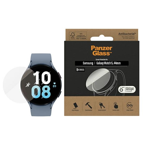 PanzerGlass ekrāna aizsargstikls Samsung Galaxy Watch 5 44mm, antibakteriāls