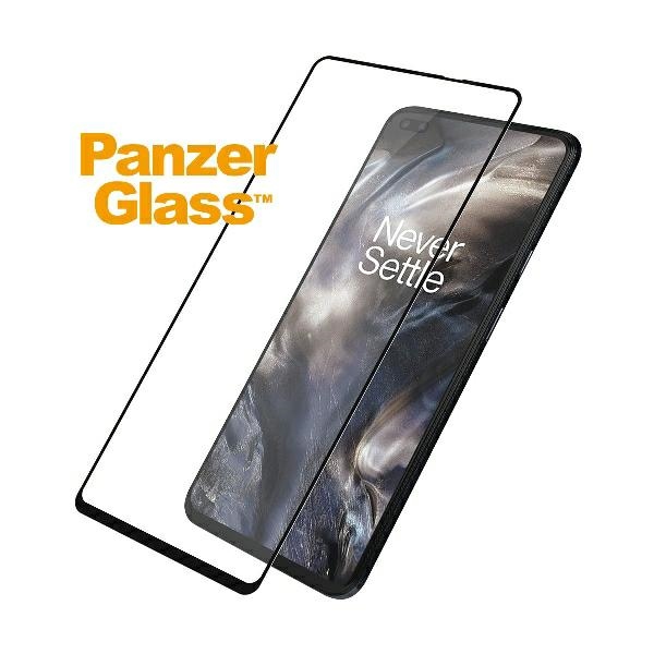 PanzerGlass OnePlus Nord aizsargstikls E2E Super+, melns rāmis