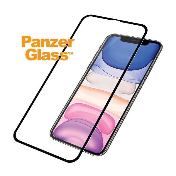 PanzerGlass iPhone XR / 11 aizsargstikls E2E Super+, melns rāmis