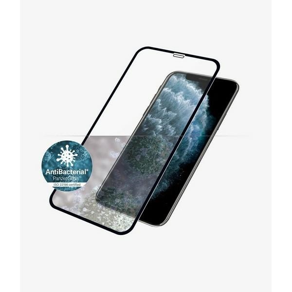 PanzerGlass E2E Super+ aizsargstikls iPhone X / XS / 11 Pro, melns rāmis