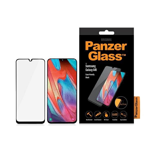PanzerGlass Samsung Galaxy A41 aizsargstikls Edge-to-Edge, melns rāmis