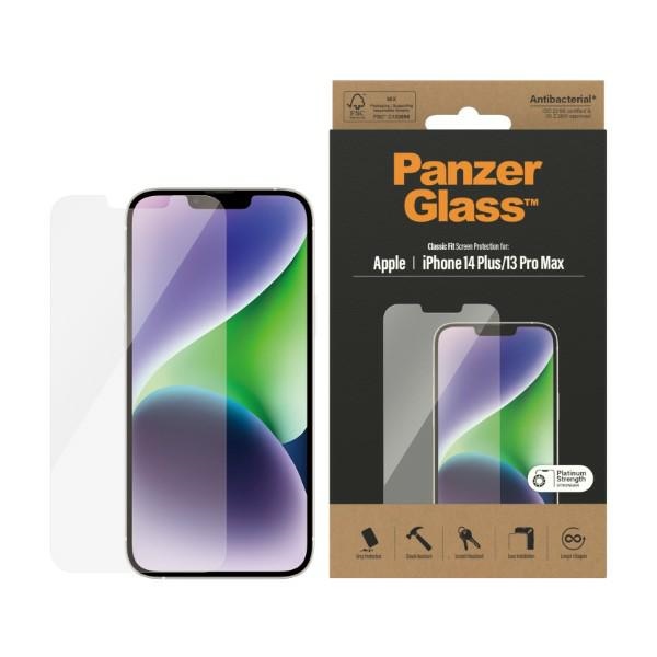 PanzerGlass Classic Fit aizsargstikls iPhone 14 Plus / 13 Pro Max