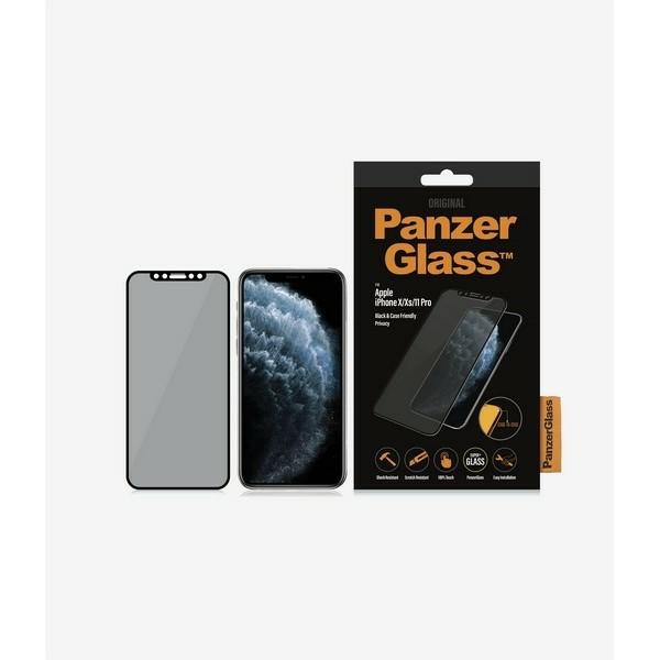 Panzerglass iPhone X / XS / 11 Pro aizsargstikls Privacy Super+ ar melnu rāmi