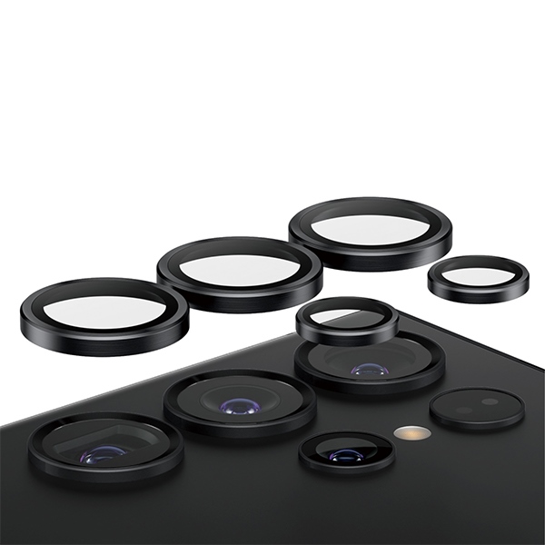 PanzerGlass aproces Camera Protection priekš Samsung Galaxy S24 Ultra - ar melnu rāmi | Hoops for with Black Frame