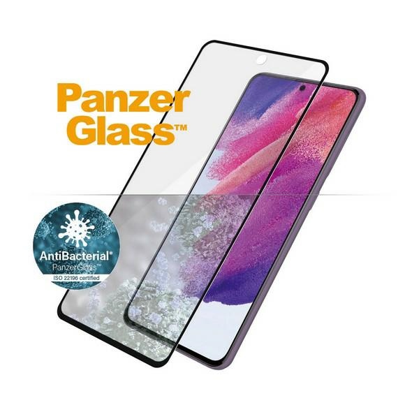 PanzerGlass E2E Microfracture aizsargstikls Samsung Galaxy S21 FE, melns rāmis
