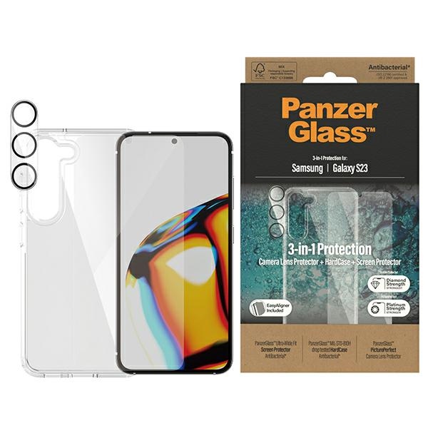 PanzerGlass Samsung Galaxy S23 aizsardzības komplekts 3in1, caurspīdīgs