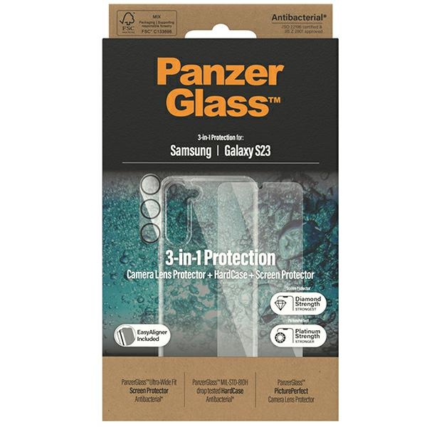 PanzerGlass Samsung Galaxy S23 aizsardzības komplekts 3in1, caurspīdīgs