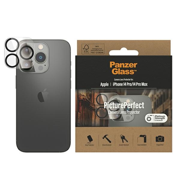 PanzerGlass iPhone 14 Pro / 14 Pro Max kameras aizsargstikls PicturePerfect
