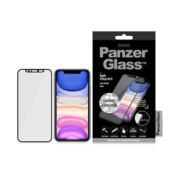 Panzerglass iPhone XR / 11 aizsargstikls E2E Super+ ar Swarovski CamSlider