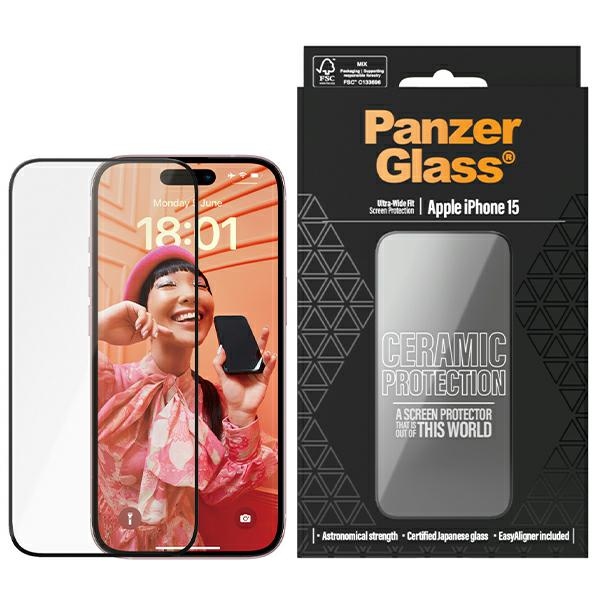 PanzerGlass Ceramic Protection ekrāna aizsargstikls iPhone 15