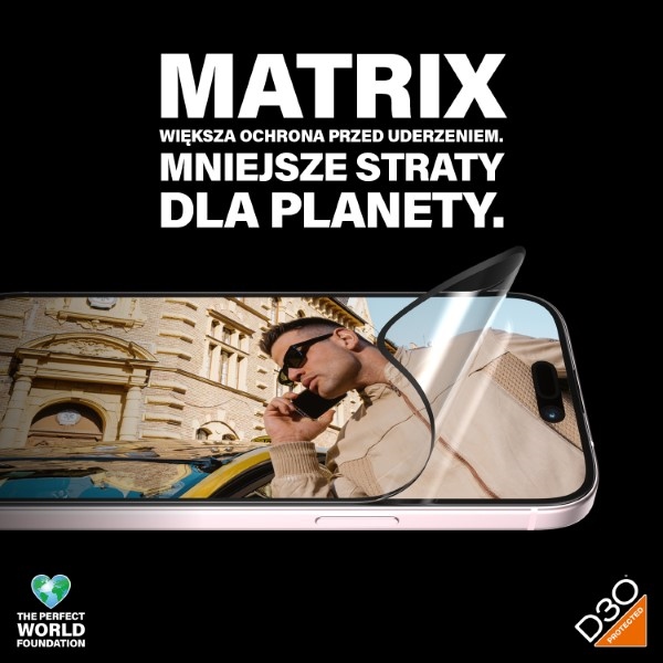 PanzerGlass Matrix Ultra-Wide-Fit hibrīds stikls iPhone 15 ar pozicionētāju | hybrid glass for with positioner