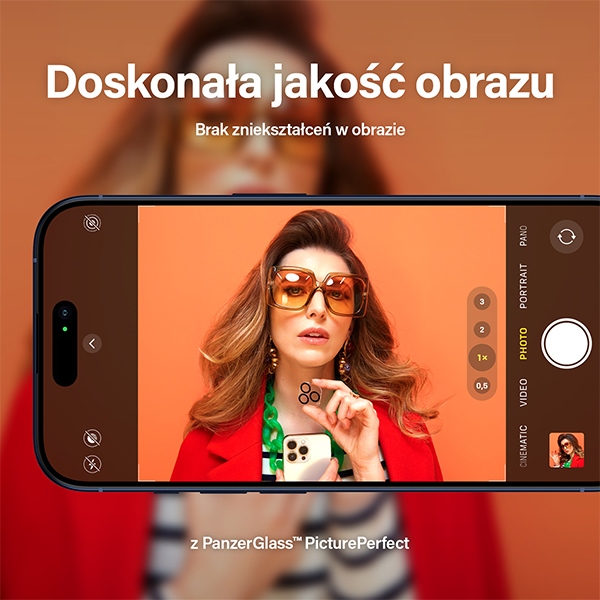 PanzerGlass Picture Perfect Camera aizsardzība iPhone 15 Pro / Max - ar melnu rāmi | Protection for with Black Frame