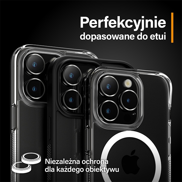 PanzerGlass Hoops kameras aizsardzība iPhone 15 Pro / Max - ar melnu rāmi | Camera Protection for with Black Frame