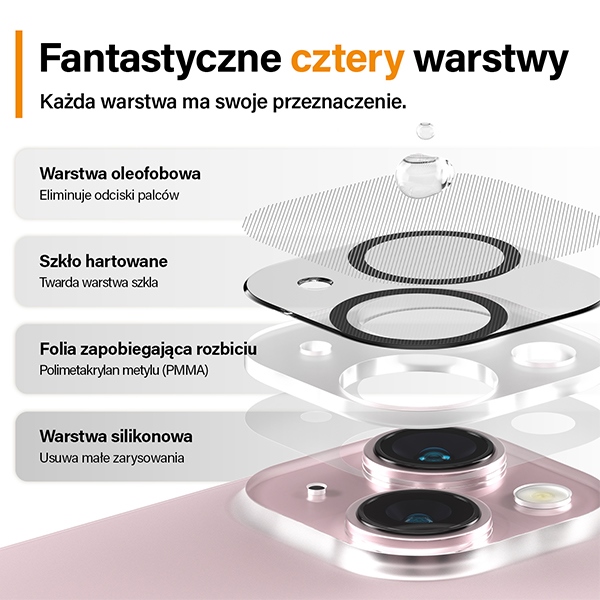 PanzerGlass Picture Perfect kameras aizsardzība iPhone 15 / Plus - ar melnu rāmi | camera protection for with black...