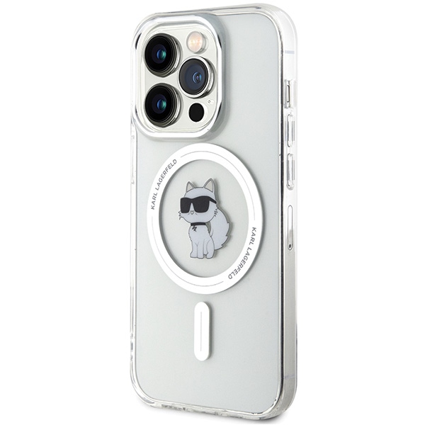 Karl Lagerfeld iPhone 13 Pro Max vāciņš IML Choupette MagSafe, caurspīdīgs
