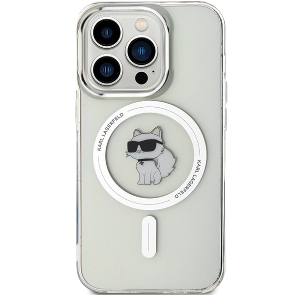 Karl Lagerfeld iPhone 13 Pro Max vāciņš IML Choupette MagSafe, caurspīdīgs