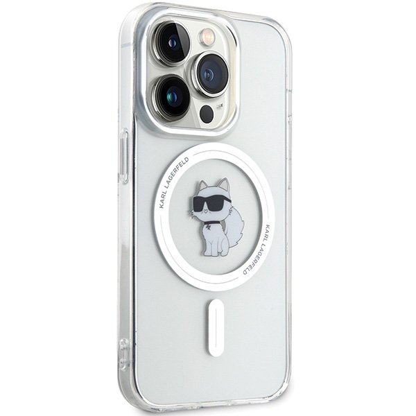 Karl Lagerfeld iPhone 13 Pro Max vāciņš IML Choupette MagSafe, caurspīdīgs