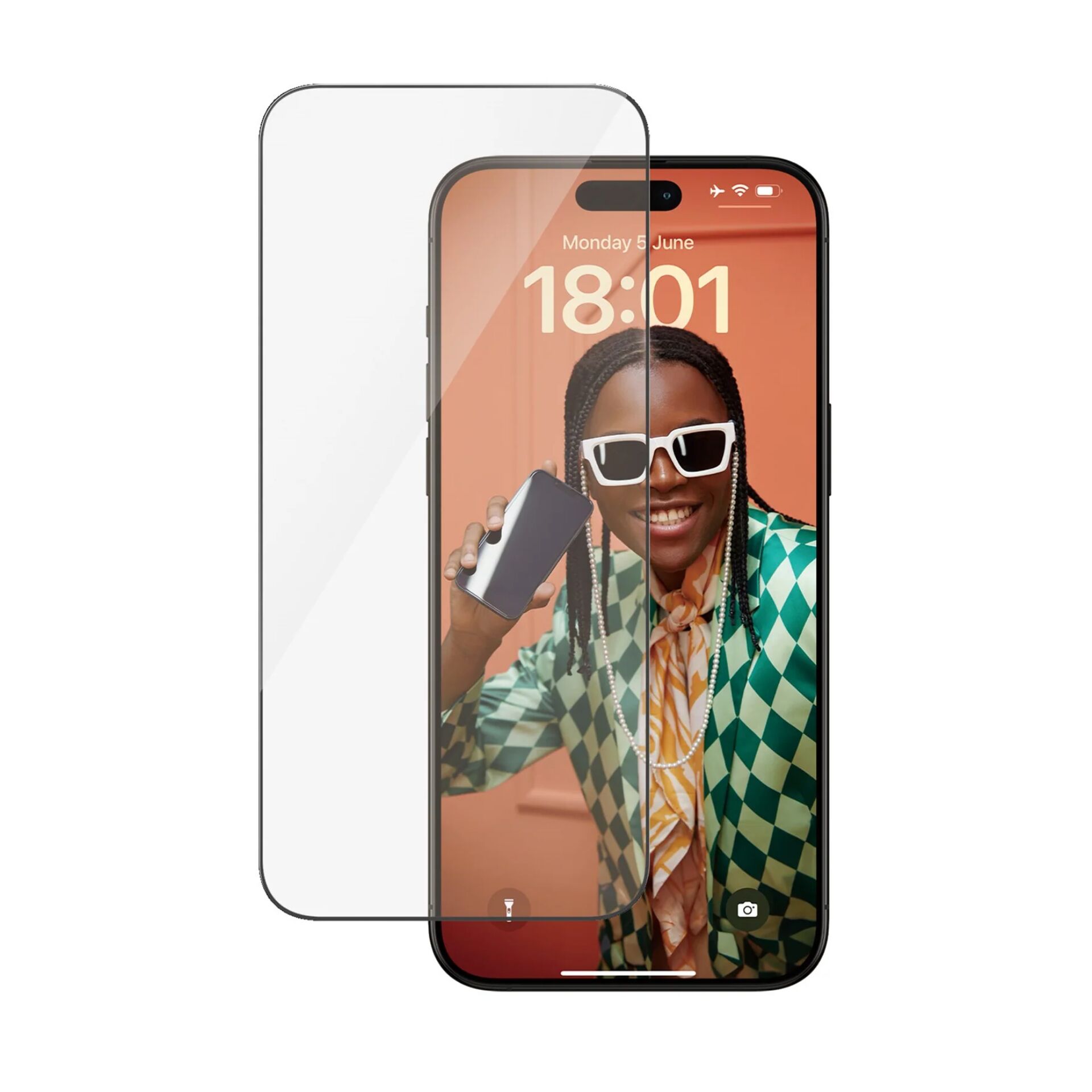 PanzerGlass Ultra-Wide Fit aizsargstikls iPhone 15 Pro Max ar pozicionētāju
