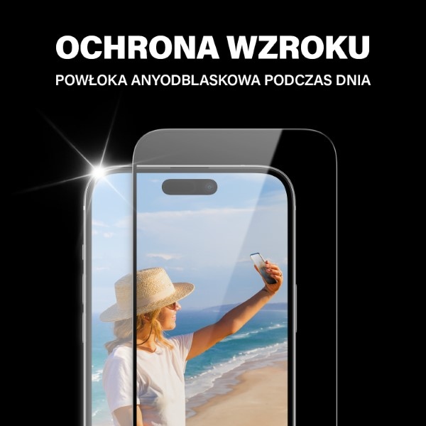 PanzerGlass Ultra-Wide Fit rūdīts stikls ar atspīduma un zilās gaismas filtru pozicionēšanas ierīci iPhone 15...