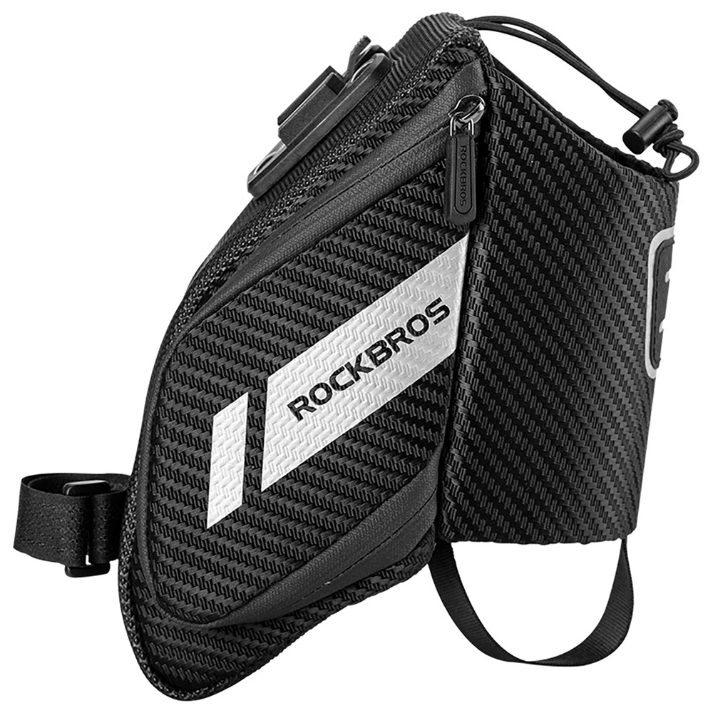 Rockbros C32BK velosipēda sēdekļa somiņa ar pudeļu kabatu 1.5L, melna