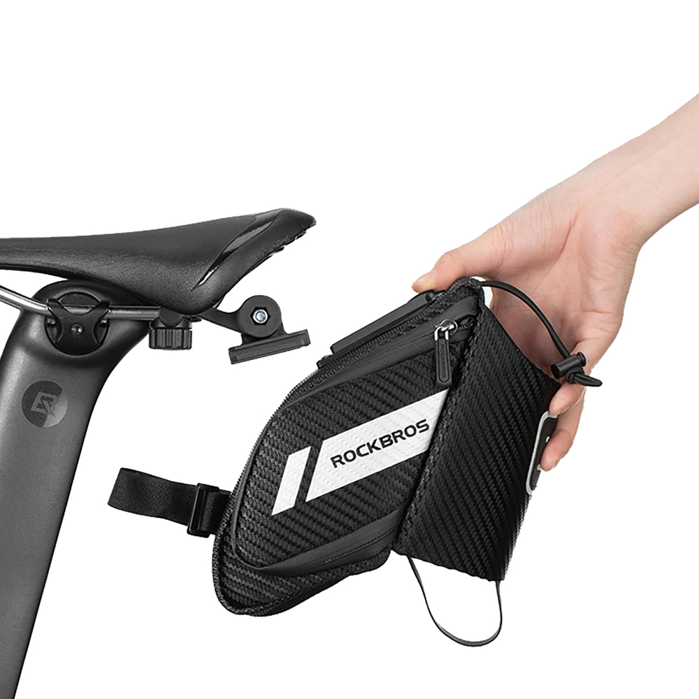 Rockbros C32BK velosipēda sēdekļa somiņa ar pudeļu kabatu 1.5L, melna