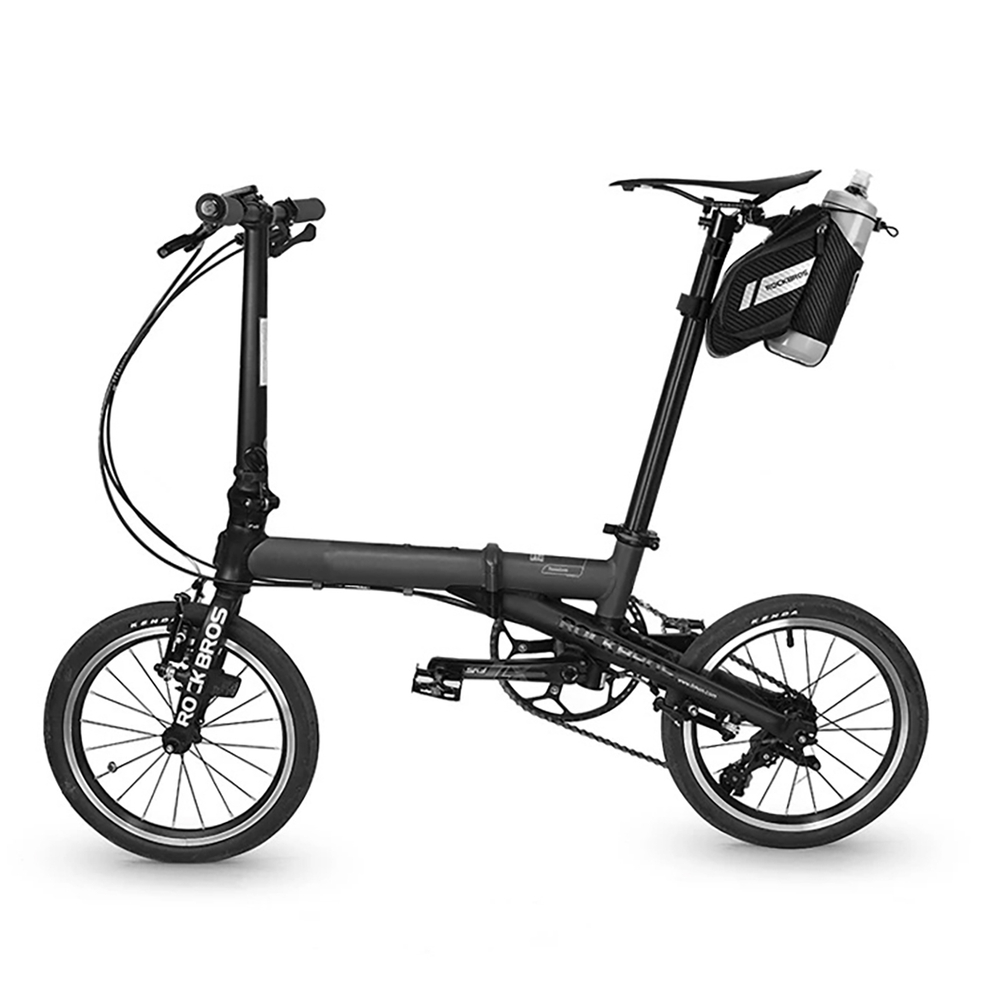 Rockbros C32BK velosipēda sēdekļa somiņa ar pudeļu kabatu 1.5L, melna