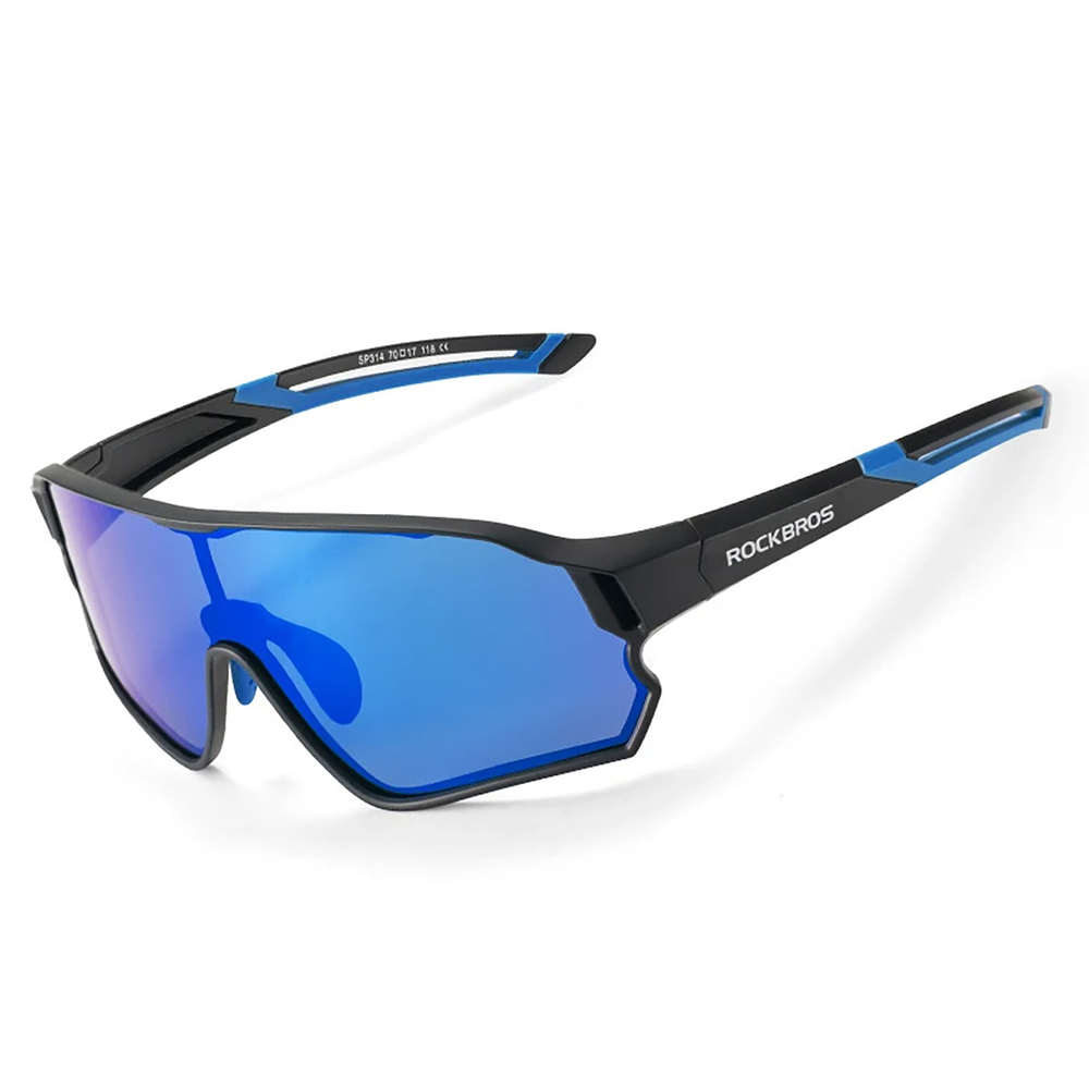 Rockbros 14110009001 Polarizētas velobrilles bērniem 8-14g, Melnas/Zilas