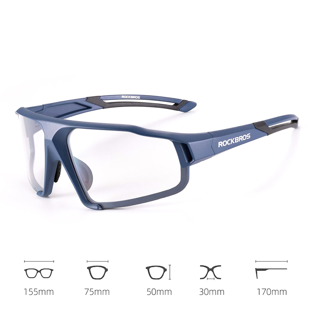 Rockbros SP216BL fotohromās velobrilles UV400, zilas