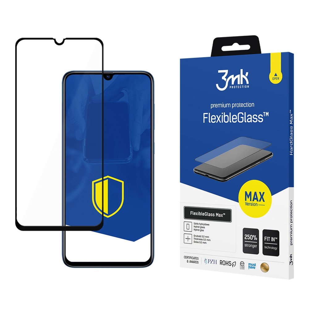 Samsung Galaxy A70 (SM-A705F) 3MK Flexibleglass Max Lokāms Aizsargstikls uz Visu Ekrānu | Tempered Glass Full Screen...
