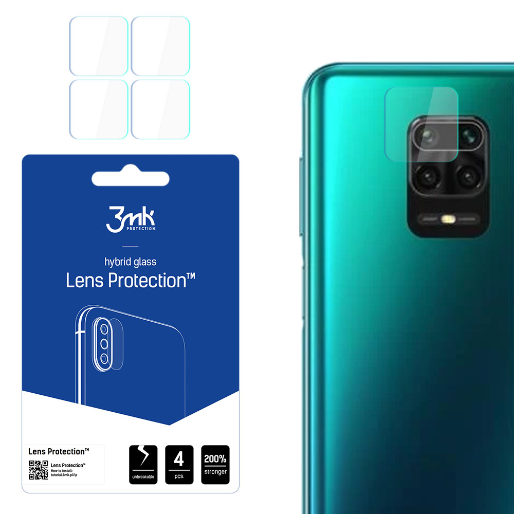 3mk Lens Protection™ hibrīda aizsargstikls kamerai Xiaomi Redmi Note 9 Pro Max