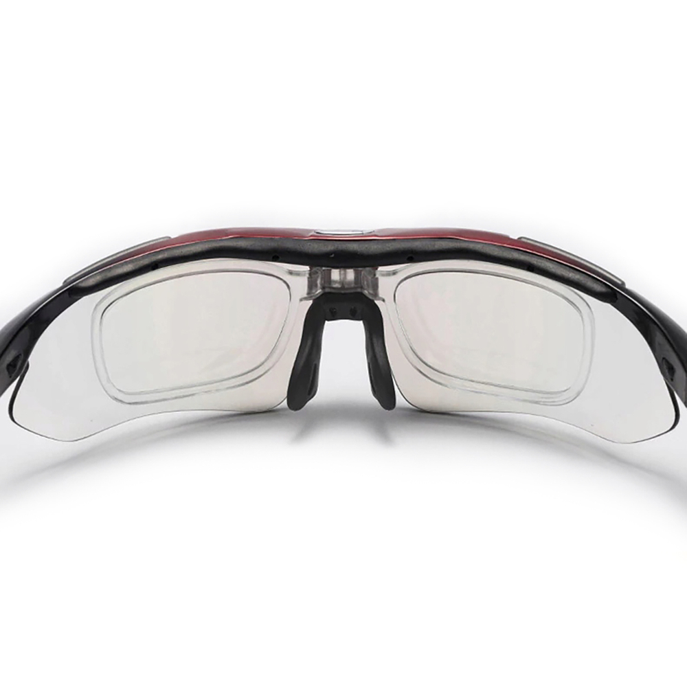 Rockbros 10001 polarizētās velo brilles, Melnas/sarkanas
