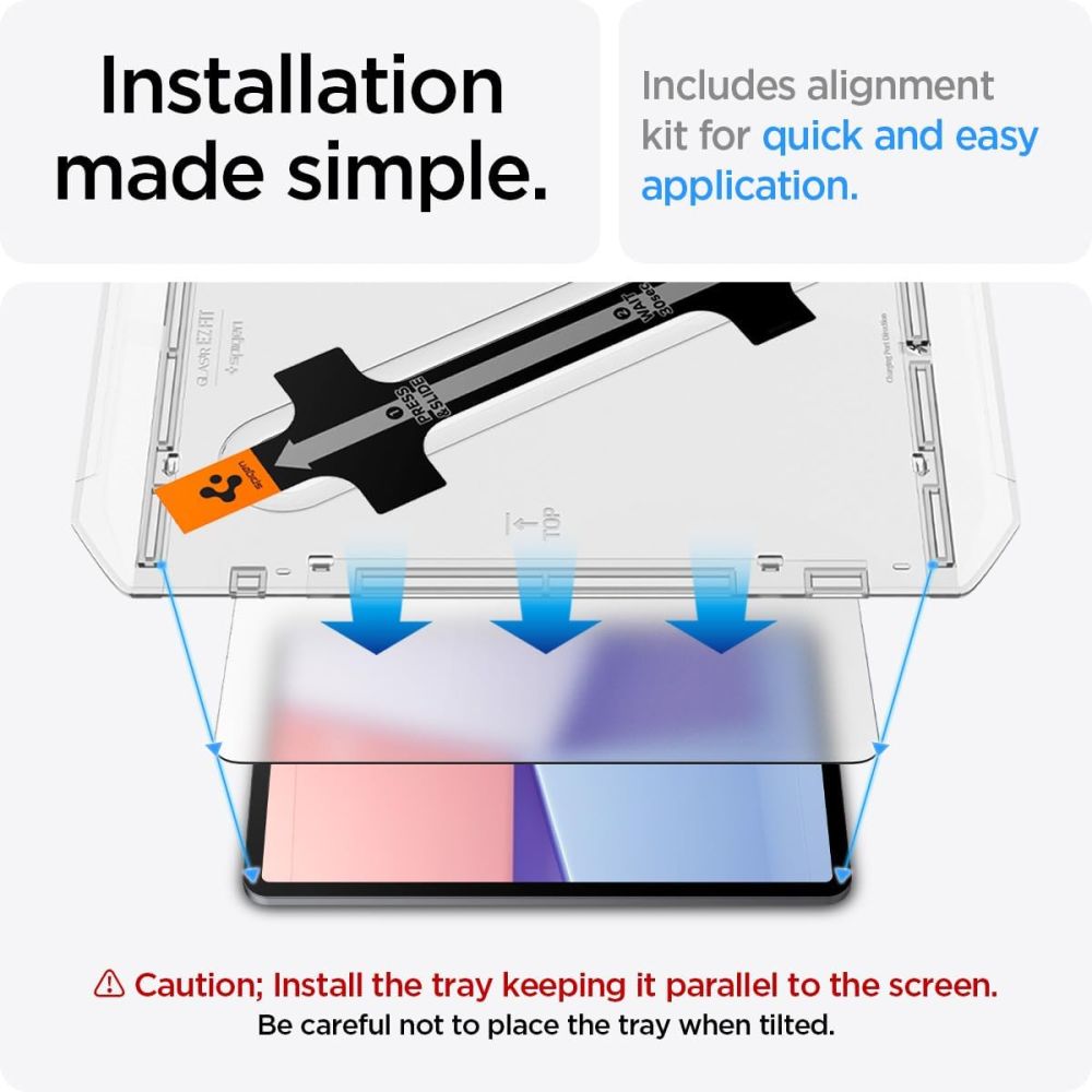Spigen iPad Air 13\" 2024 ekrāna aizsargstikls Glas.tR EZ Fit