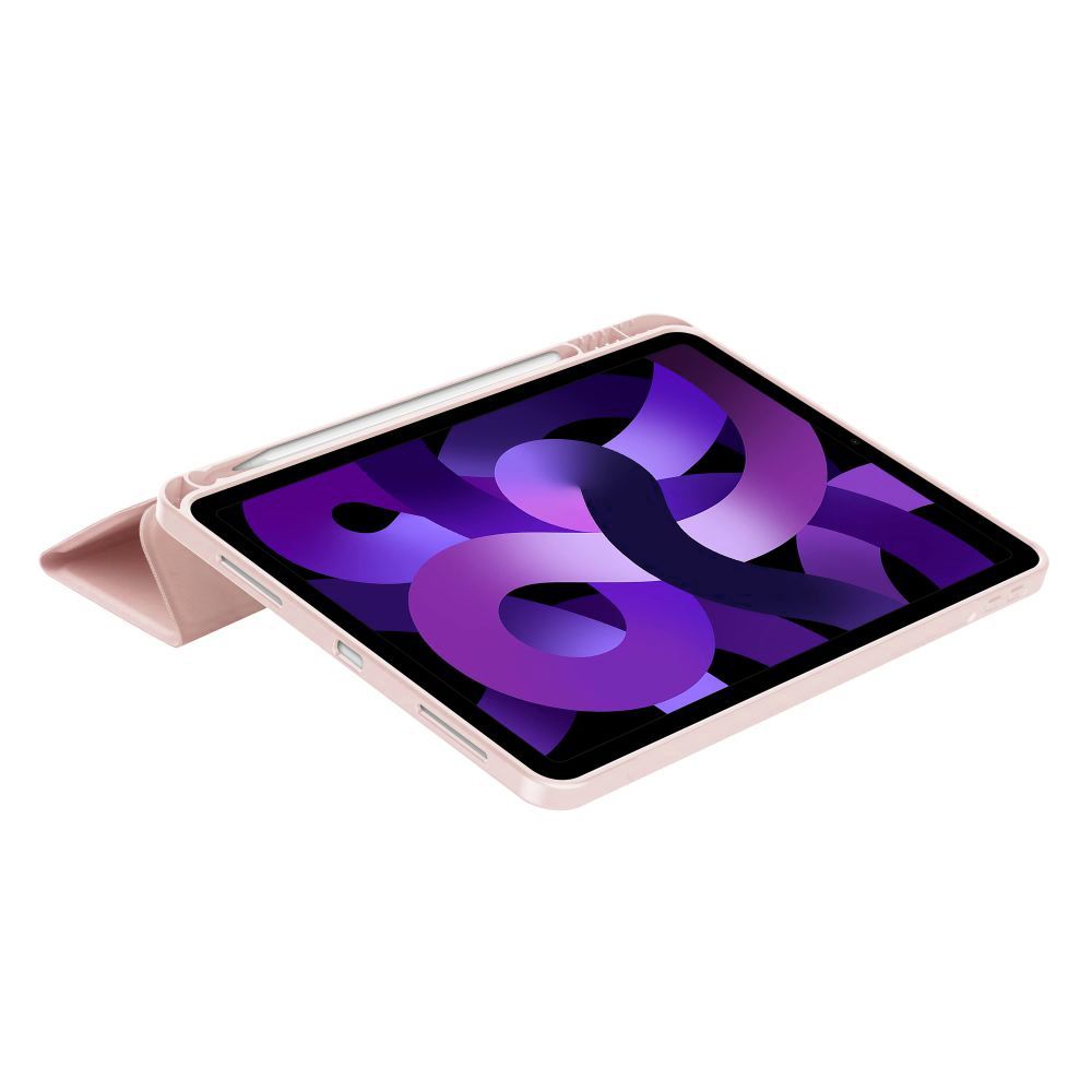 Tech-Protect iPad Air 10.9 (2020/2022) / 11 (2024) atverams vāciņš maciņš grāmatiņa SmartCase Pen, rozā