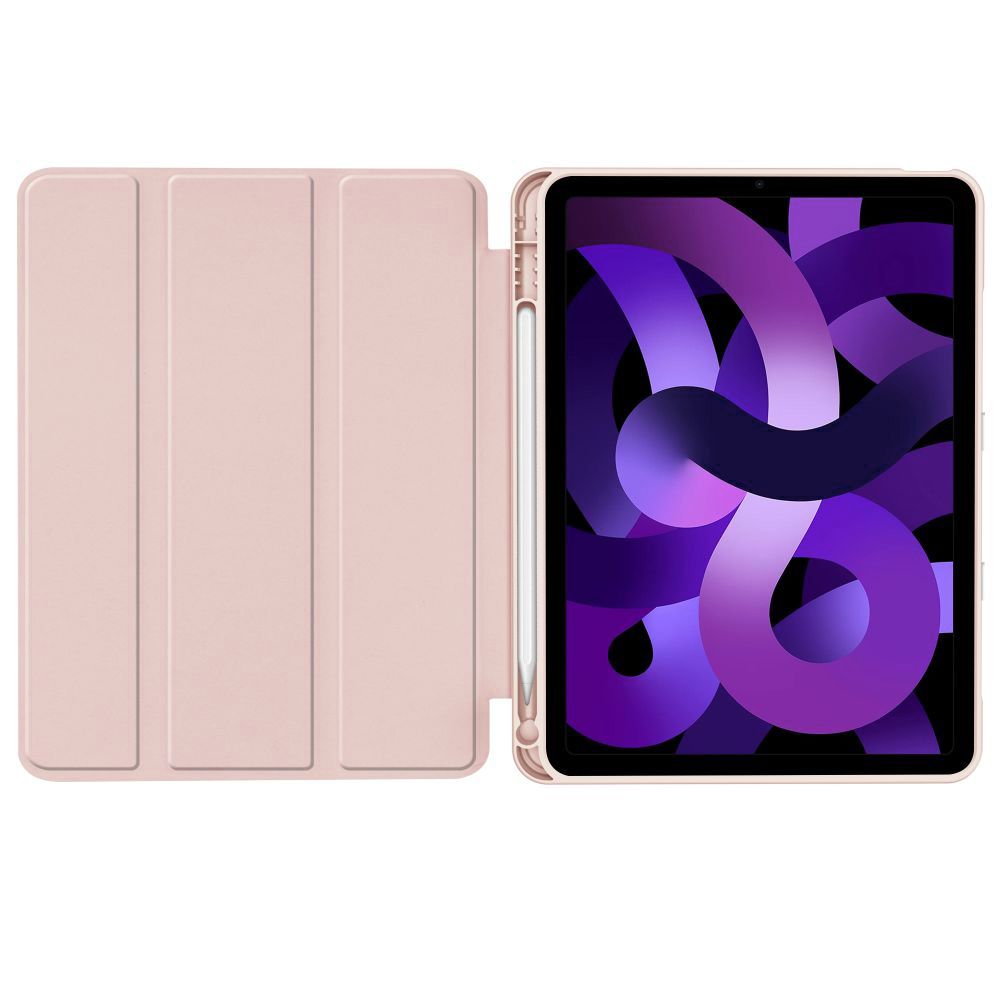 Tech-Protect iPad Air 10.9 (2020/2022) / 11 (2024) atverams vāciņš maciņš grāmatiņa SmartCase Pen, rozā